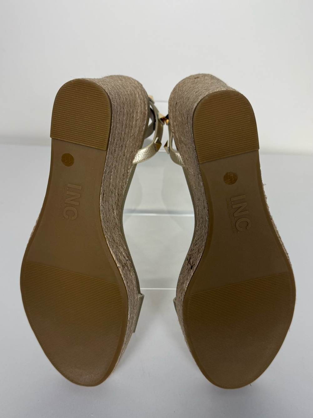 INC Gold Gladiator Wedge Sandals Size 11 – Chic & Statement Style 💛 - Picture 6 of 13